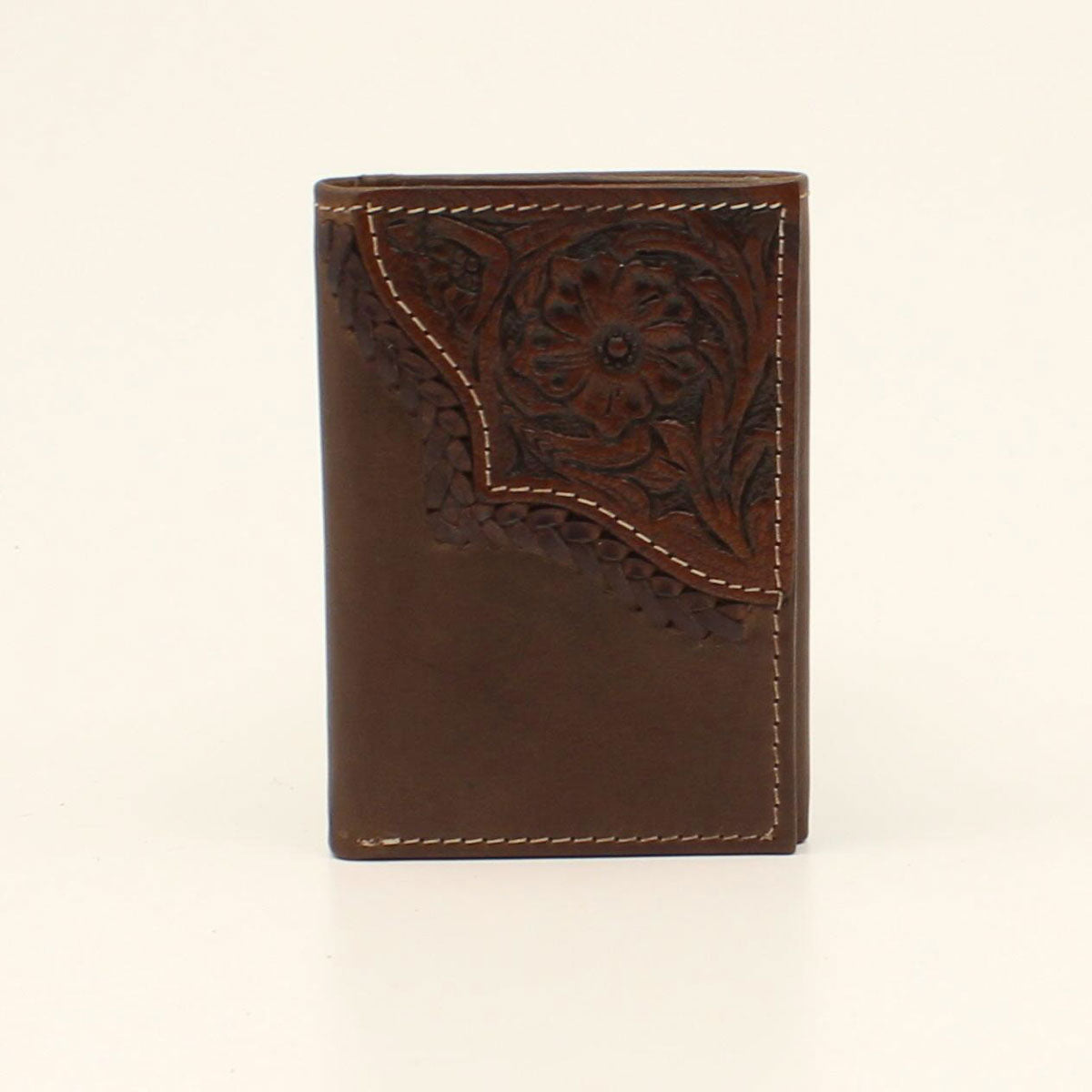Nocona Men's Floral Tooled Trifold Wallet