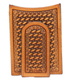 Nocona Tan Basket Weave Money Clip & Wallet