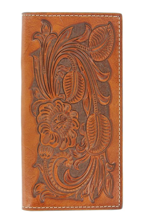 Nocona Men's Floral Embossed Design Rodeo Wallet