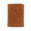 Nocona Men's Tooled Leather Trifold Wallet