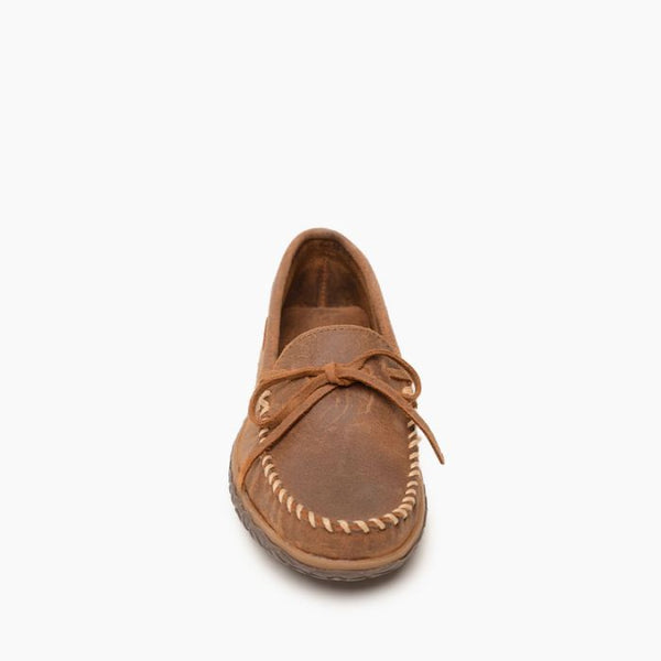 靴 MINNETONKA Moccasin 23.5 cm Minnetonka Moccasin Brown Suede Leather Comfort Flat Driving