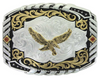 Montana Silversmith Two Tone Cantle Roll Buckle with Soaring Eagle