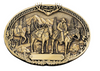 Montana Silversmith Pack Horses & Rider Brass Heritage Attitude Belt Buckle