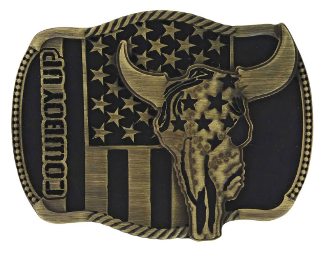 Montana Silversmith Cowboy Up Strength in Heritage Attitude Buckle