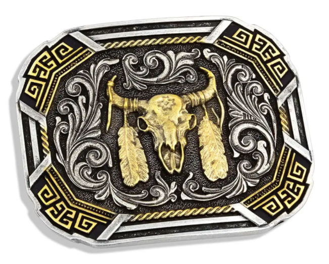 Montana Silversmith Southwestern Flair Buffalo Skull Attitude Buckle