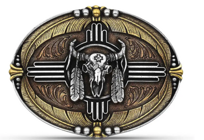 Montana Silversmith Tri-Color Southwestern Buffalo Attitude Buckle