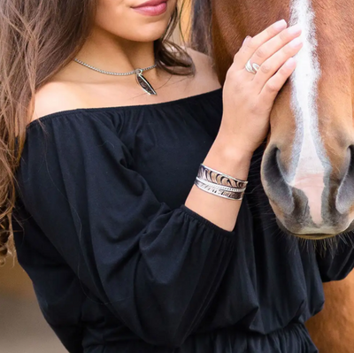 Montana Silversmith Hope's Feather Cuff Bracelet