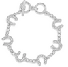 Montana Silversmith Crystal Clear Lucky Horseshoe Link Bracelet