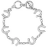 Montana Silversmith Crystal Clear Lucky Horseshoe Link Bracelet