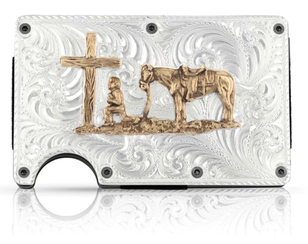 Montana Silversmith Credit Card & Cash Case with Praying Cowboy