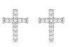 Montana Silversmiths Quiet Faith, Tiny Crystal Cross Earrings