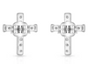 Montana Silversmiths Quiet Faith, Tiny Crystal Cross Earrings