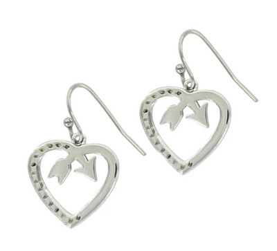 Montana Silversmiths Follow Your Arrow Opal Heart Earrings