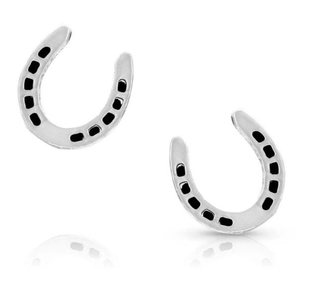 Montana Silversmith Lucky Silver Horseshoe Earrings