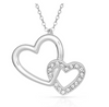 Montana Silversmith Double Heart with Crystal Necklace