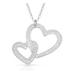 Montana Silversmith Double Heart with Crystal Necklace