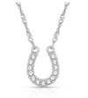 Montana Silversmith Crystal Clear Lucky Horseshoe Necklace