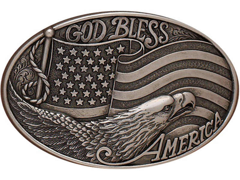 Nocona God Bless America Belt Buckle