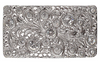 Blazin' Roxx Scroll Silver Crystals Rectangle Belt Buckle