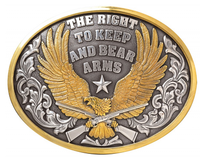 Nocona Buckle by M&F Oval Right to Bear Arms