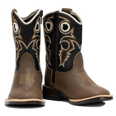M & F Western Toddler Double Barrel Trace Western Boots