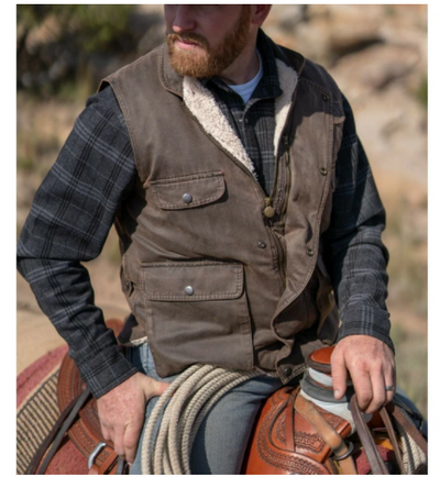 Outback Trading Men's Cobar Vest - Brown