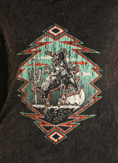 Panhandle Rock & Roll Cowgirl Bronc Rider Tee