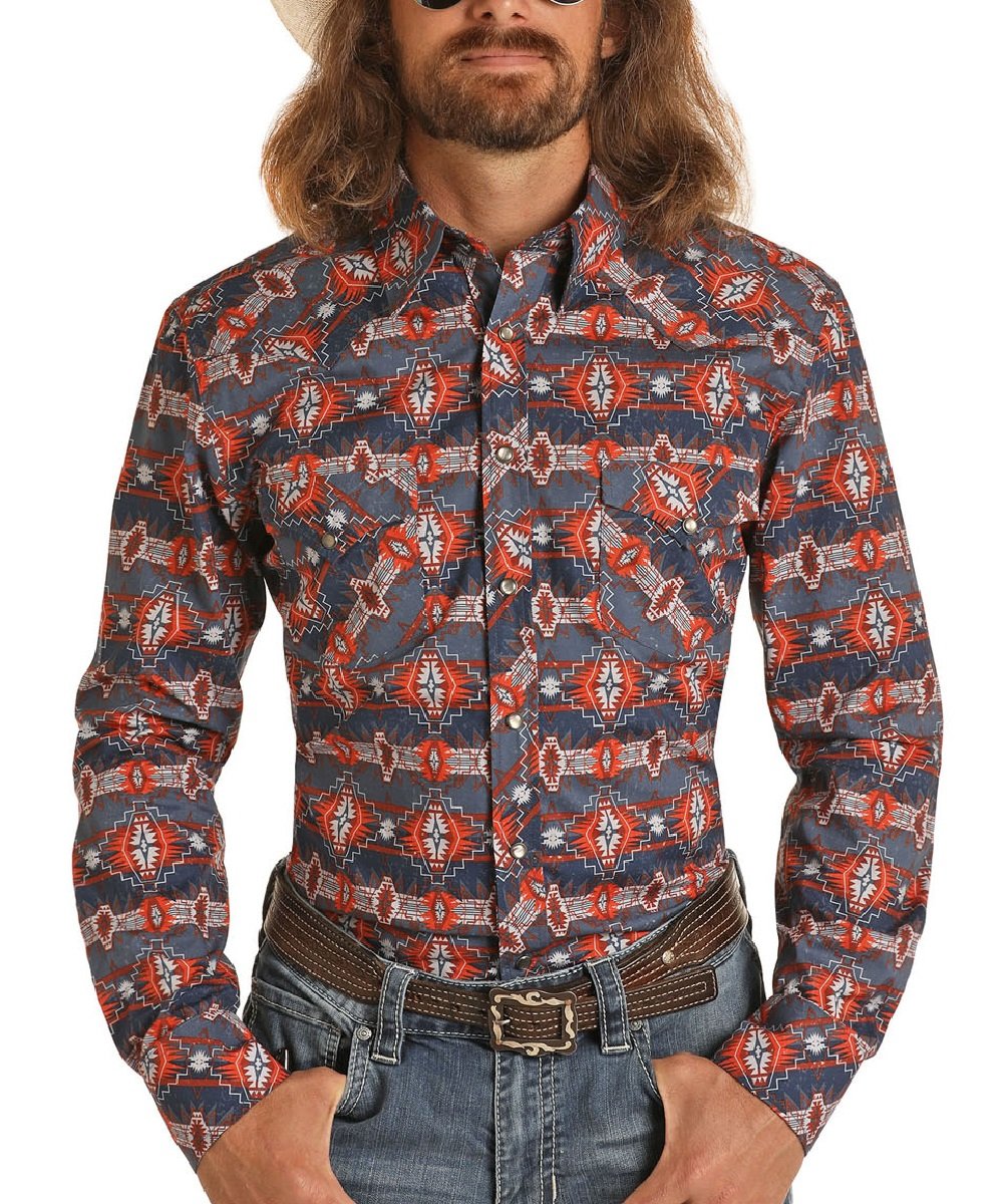 Rock & Roll Men's Dale Brisby Aztec Shirt