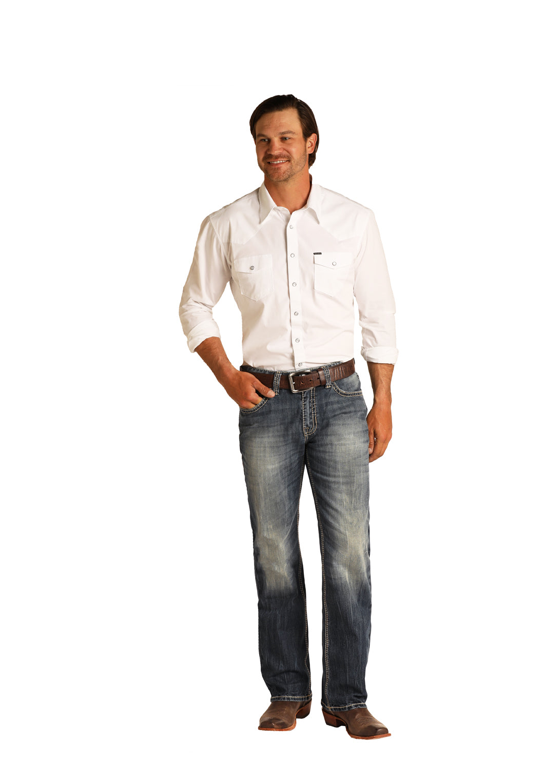 Rock & Roll Cowboy Men's Double Barrel Relaxed Fit Jean