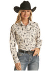 Rock & Roll Cowgirl Conversational Print Shirt