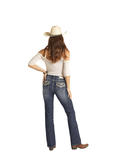 Rock & Roll Cowgirl Women's Mid Rise Jean