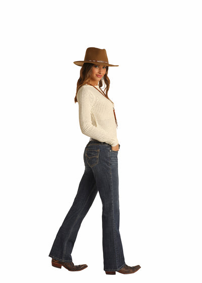 Rock & Roll Cowgirl Mid Rise Jeans