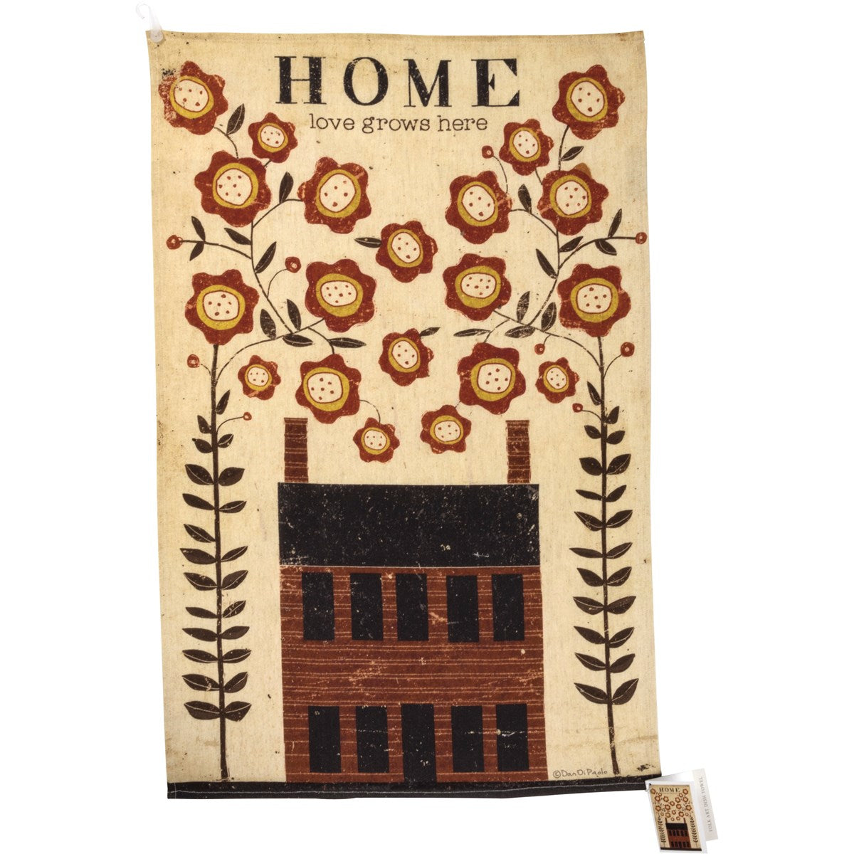 Primitives By Kathy - Kitchen Towel Home Love Grows Here
