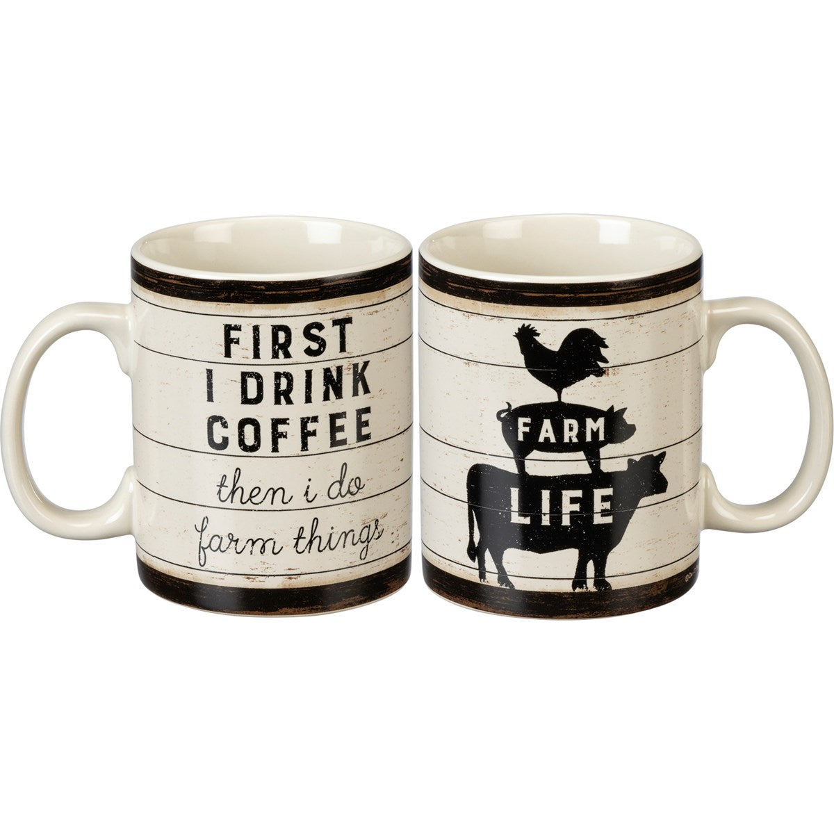 Primitives By Kathy - Mug First Coffee Then I Do Farm Things