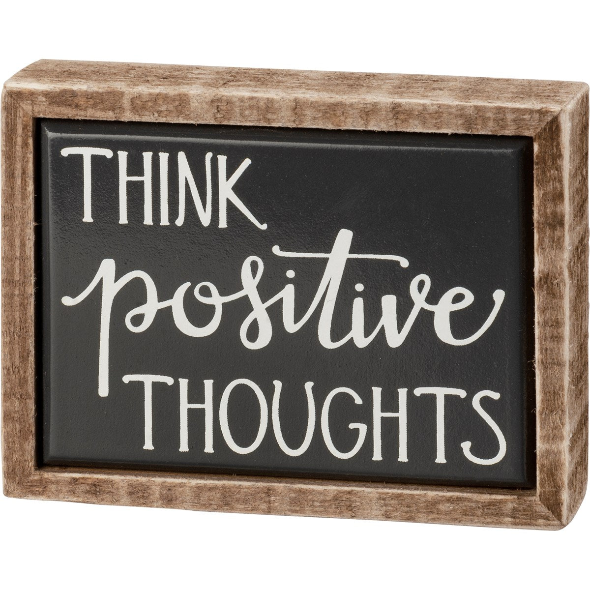 Primitives By Kathy - Mini Box Sign Think Positive Thoughts