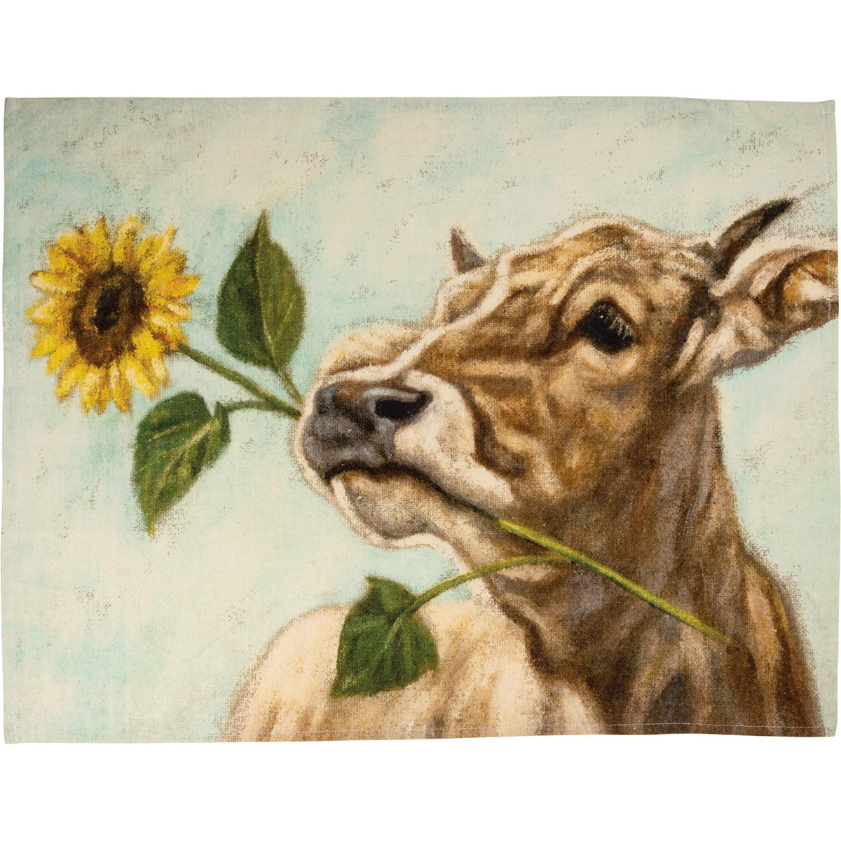 Primitives By Kathy - Kitchen Towel Cow Floral