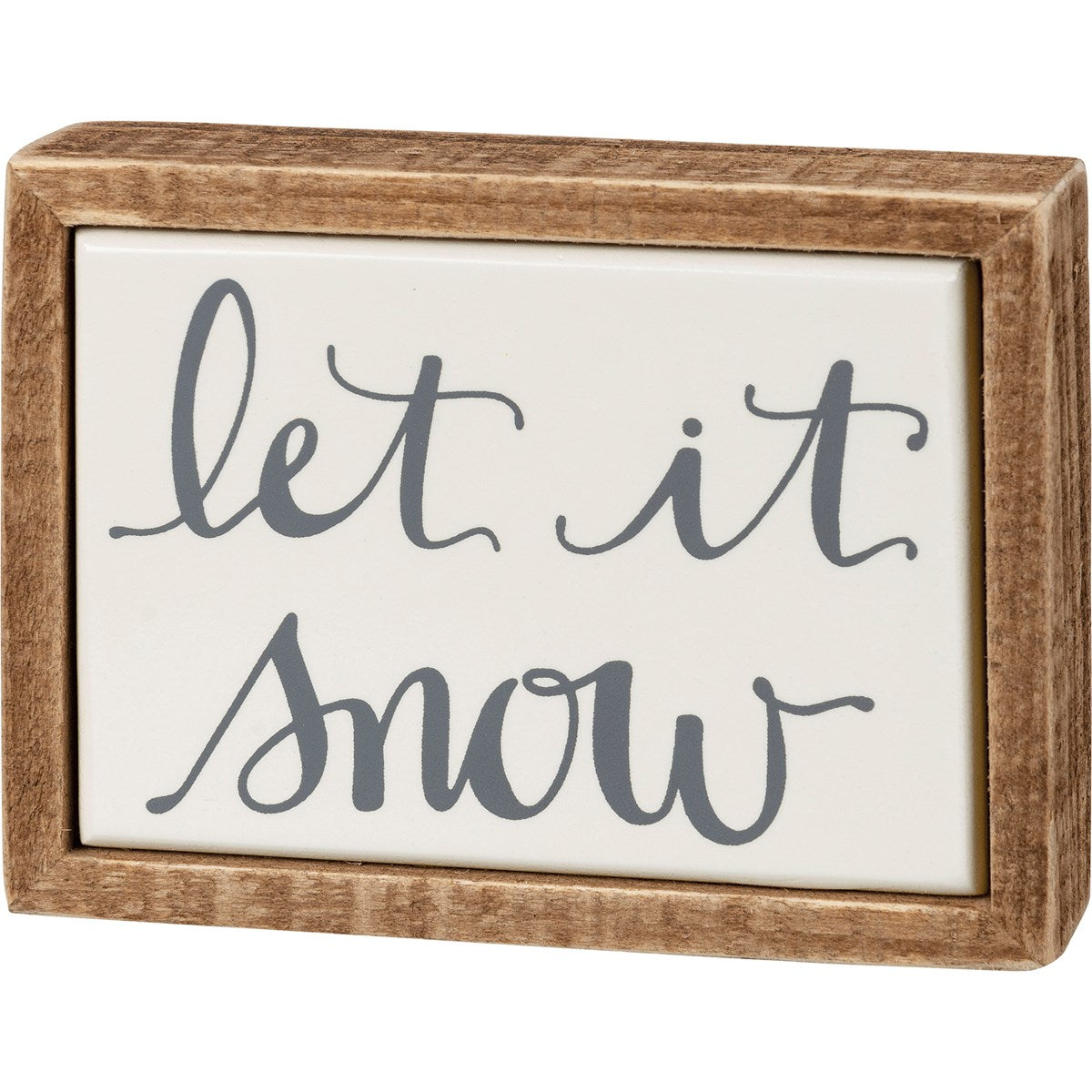Primitives By Kathy - Box Sign "Let It Snow"