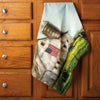 Primitives By Kathy - Kitchen Towel Farm And Flag