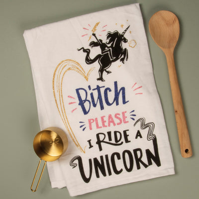 Primitives By Kathy - Kitchen Towel B**** Please I Ride A Unicorn