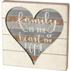 Primitives By Kathy - Slat Box Sign Family Is The Heart Of The Home