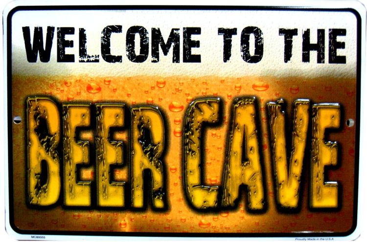 Signs 4 Fun - Welcome Beer Cave Parking Sign