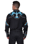 Scully Men's Long Sleeve Phoenix Embroidery Western Shirt