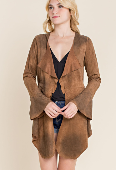 Vocal Apparel Women's Suede Jacket - Camel