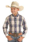 Panhandle Slim Boy's Plaid Western Shirt
