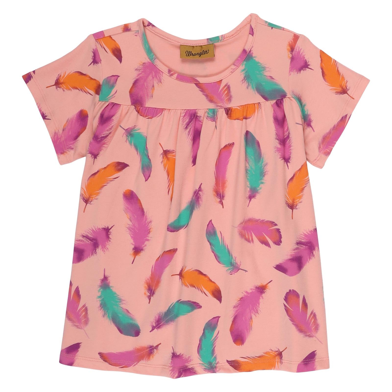 Wrangler Girl's Feather Print Top