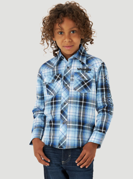 Wrangler Boy's Logo Western Shirt