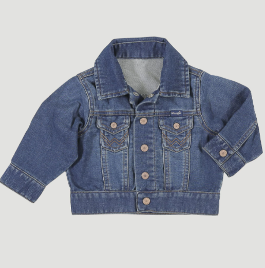 Boy’s Wrangler® Blanket Lined Denim Jacket in Rustic Blue