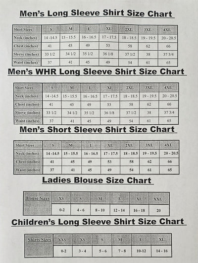 White Horse Men's Retro Red L/S Shirt - Big Sizes