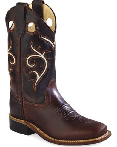 Old West Youth Boys Brown Western Boot