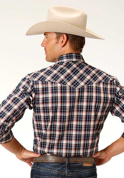 Roper Men's Long Sleeve Plaid  Western Shirt